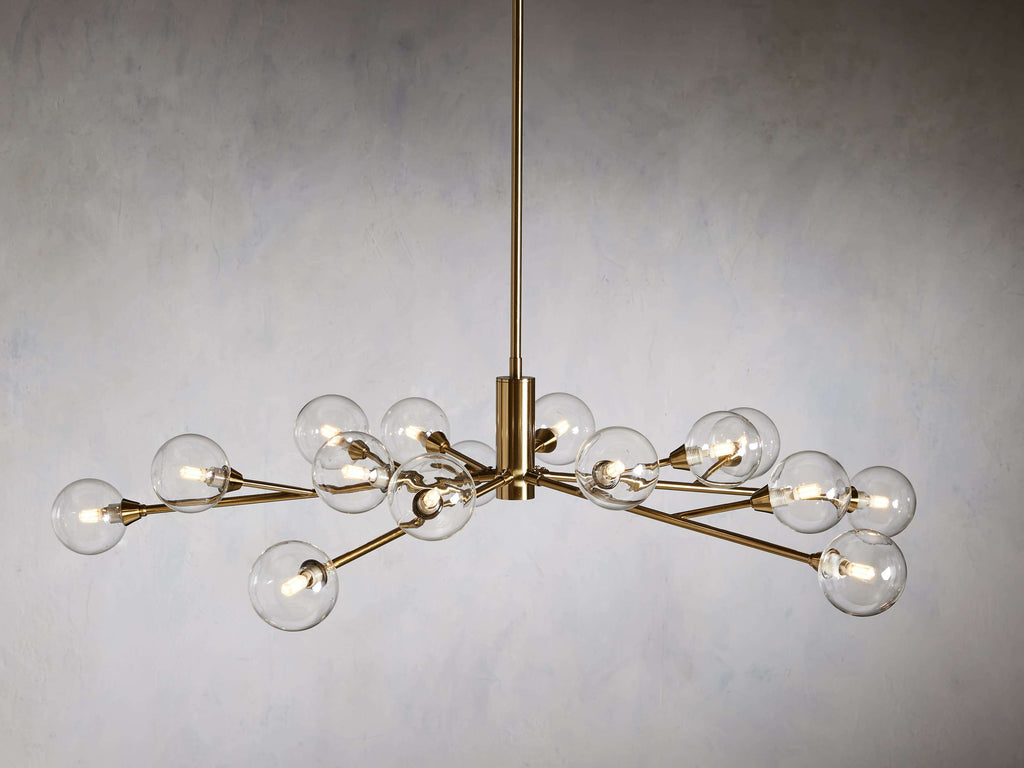 Polished Nickel Iron Round chandelier - Ansel Court for dining room view 23