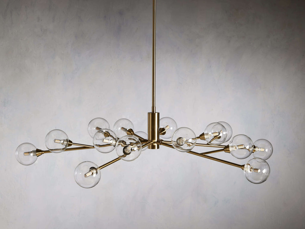 Polished Nickel Iron Round chandelier - Ansel Court for dining room view 13