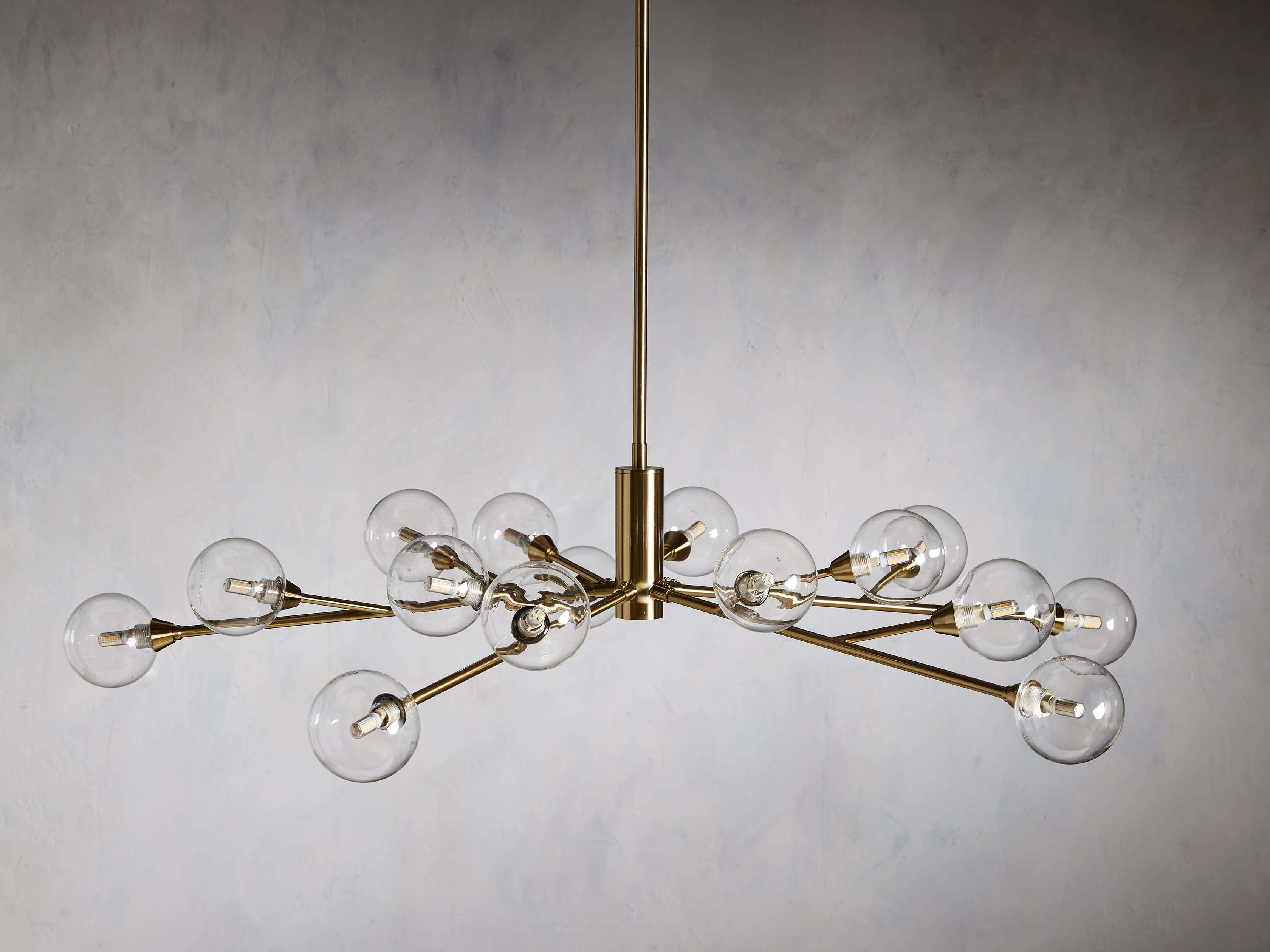 Polished Nickel Iron Round chandelier - Ansel Court for dining room view 13