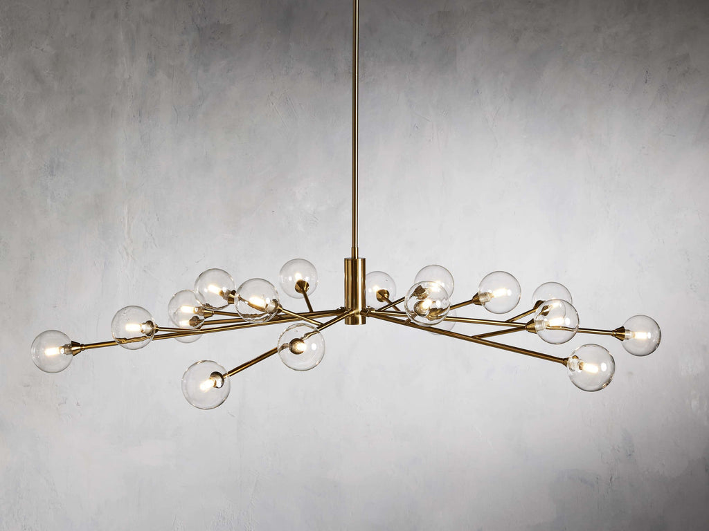 Polished Nickel Iron Round chandelier - Ansel Court for dining room view 24
