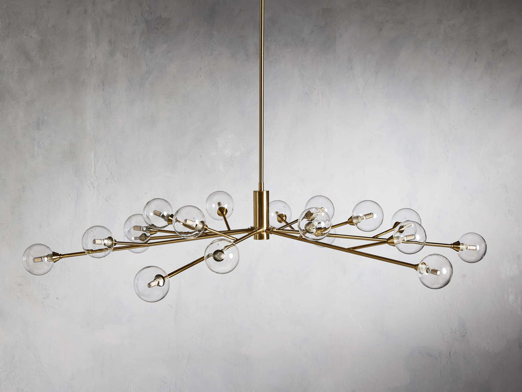 Polished Nickel Iron Round chandelier - Ansel Court for dining room view 18