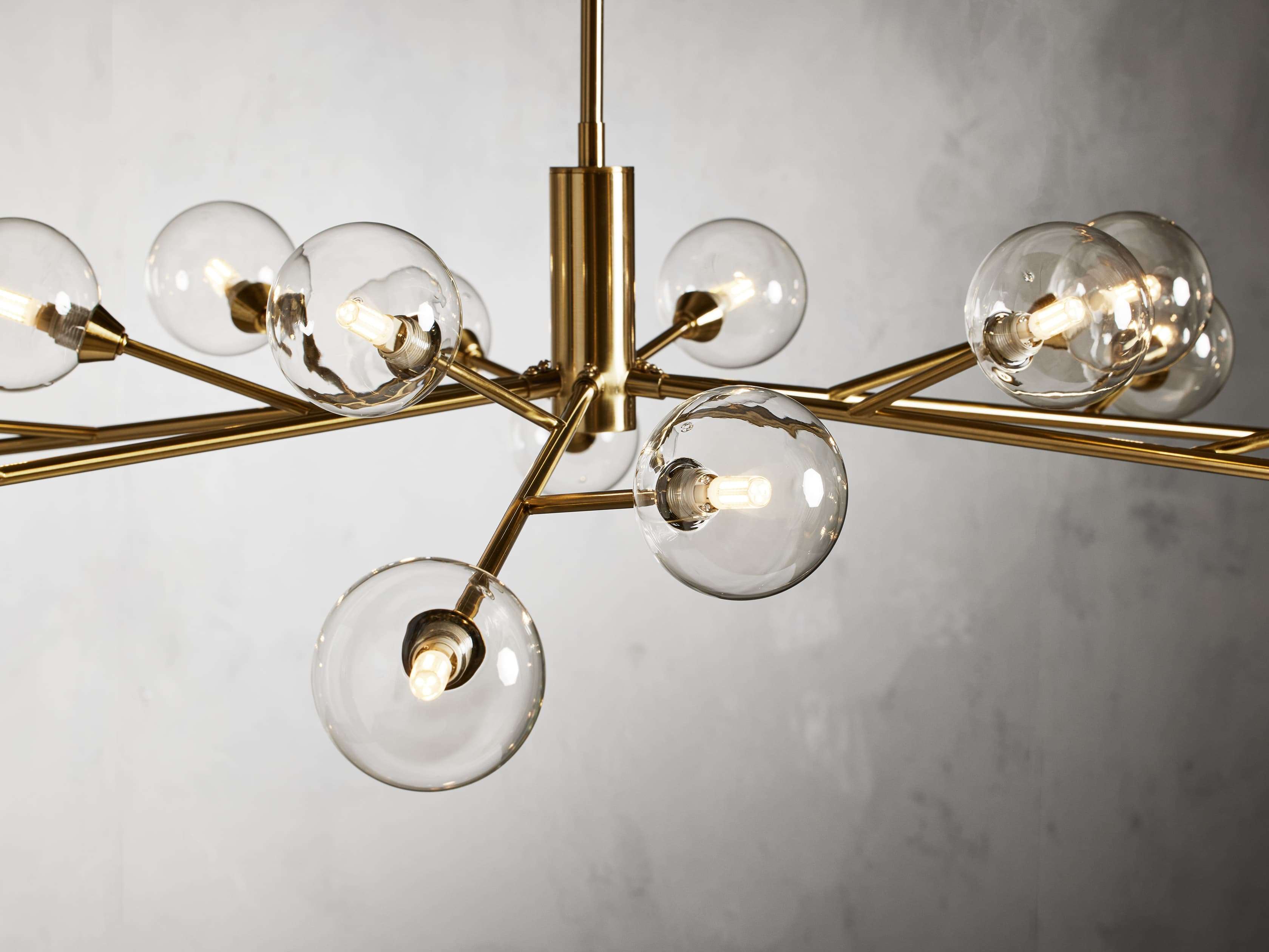 Polished Nickel Iron Round chandelier - Ansel Court for dining room view 19