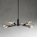 Polished Nickel Iron Round chandelier - Ansel Court for dining room view 1