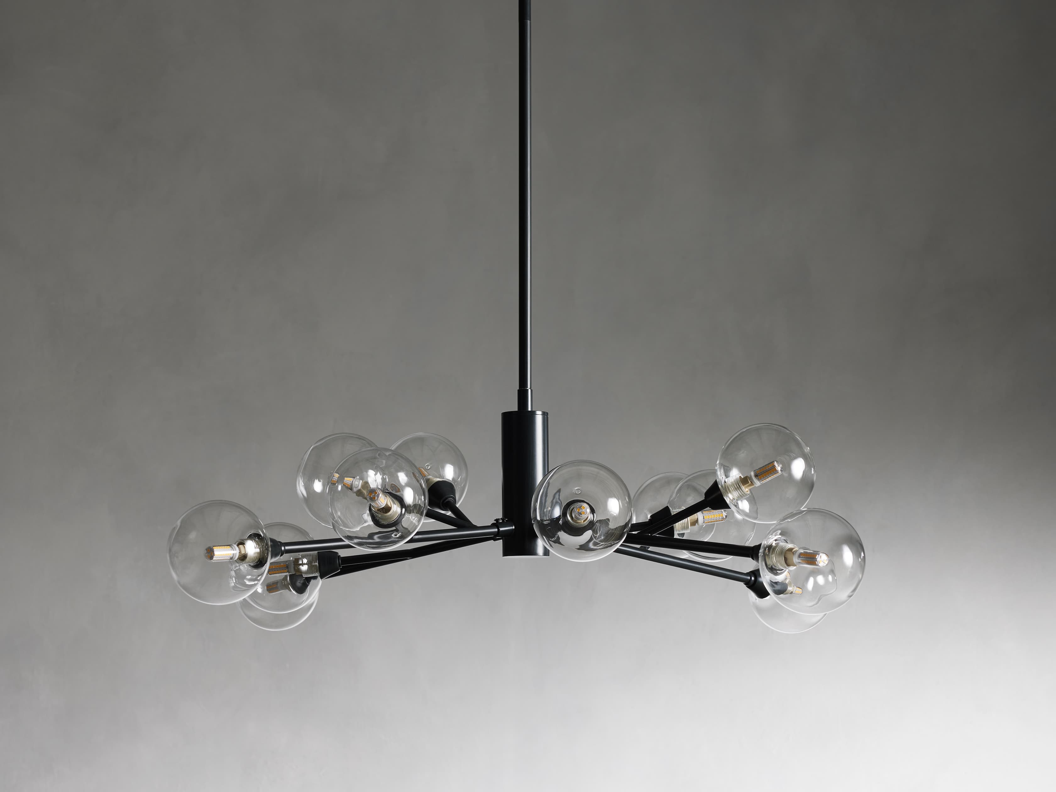 Polished Nickel Iron Round chandelier - Ansel Court for dining room view 25