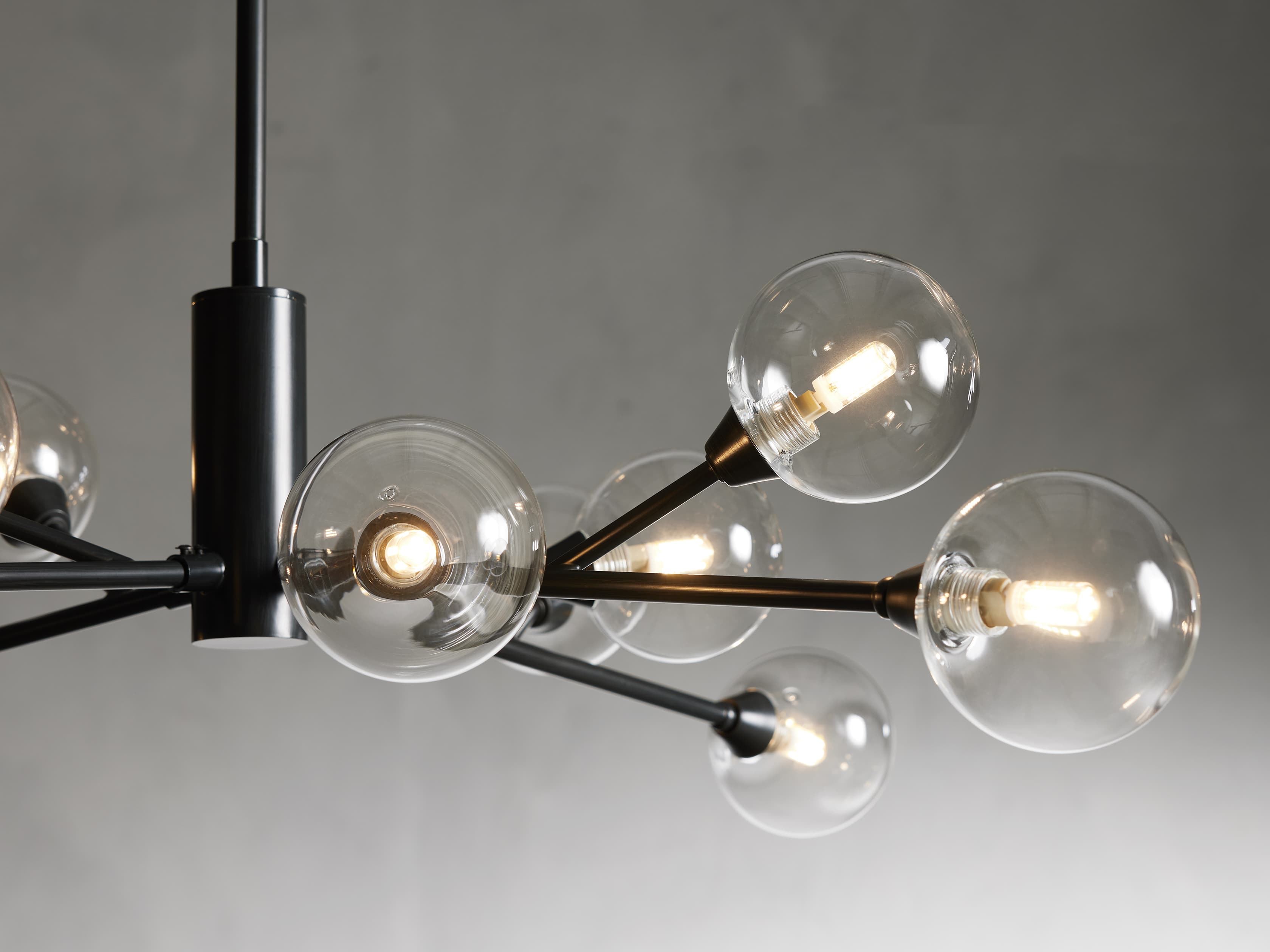 Polished Nickel Iron Round chandelier - Ansel Court for dining room view 26