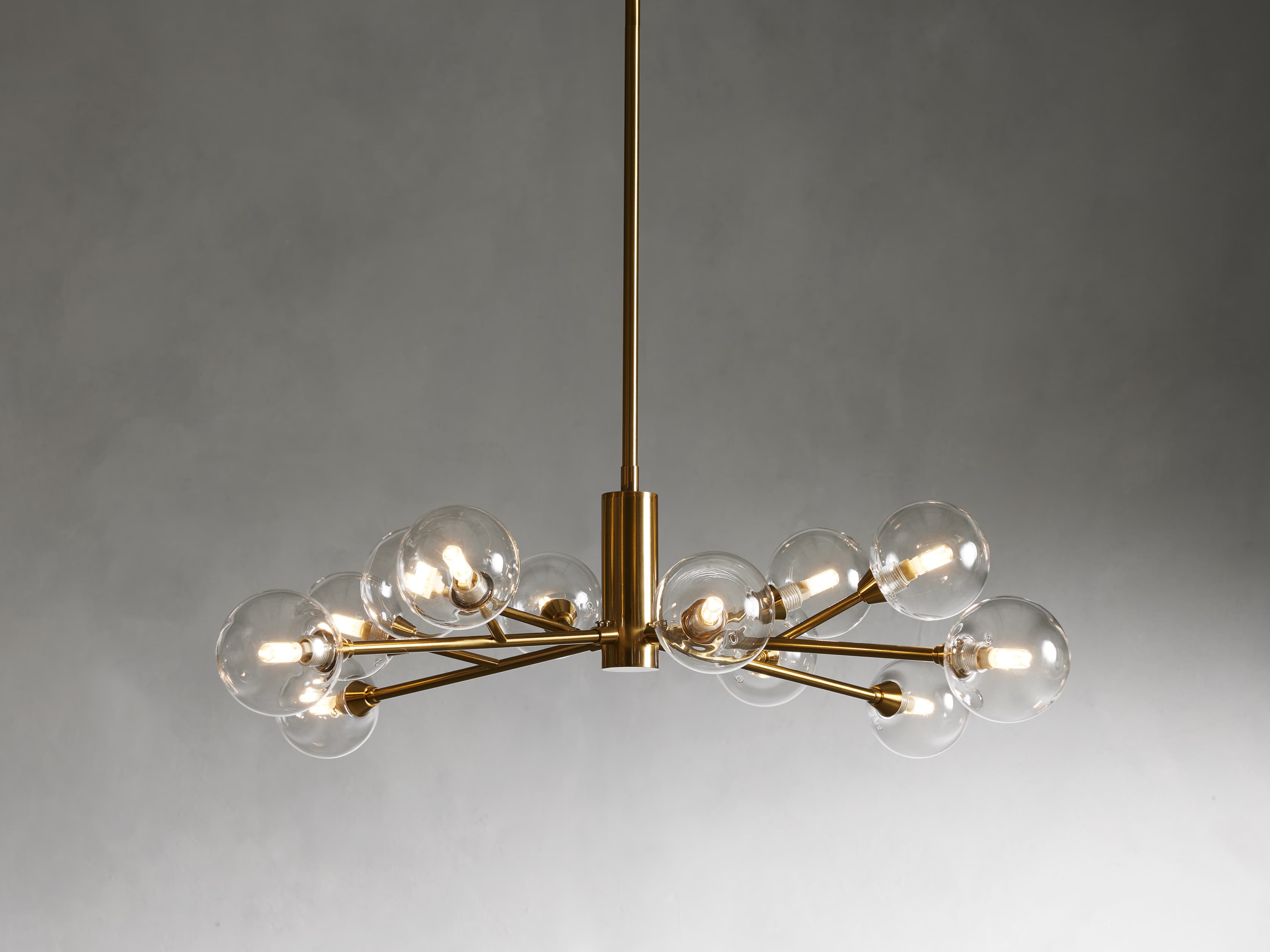 Polished Nickel Iron Round chandelier - Ansel Court for dining room view 22