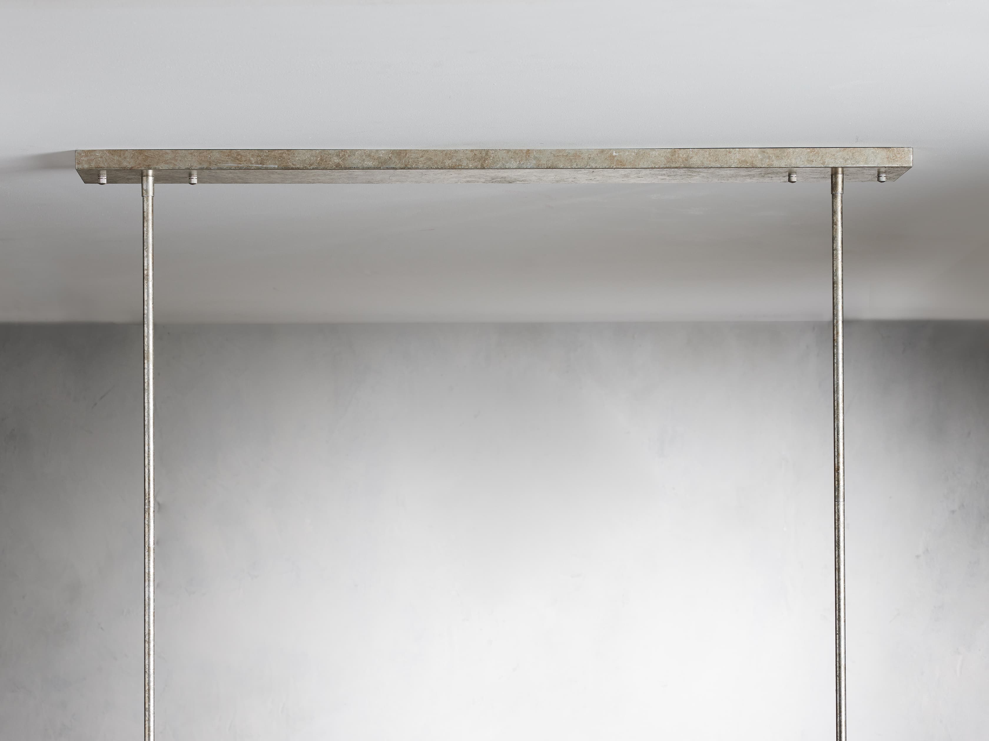 White Glass Linear chandelier - Nysa Wisp for dining room view 3