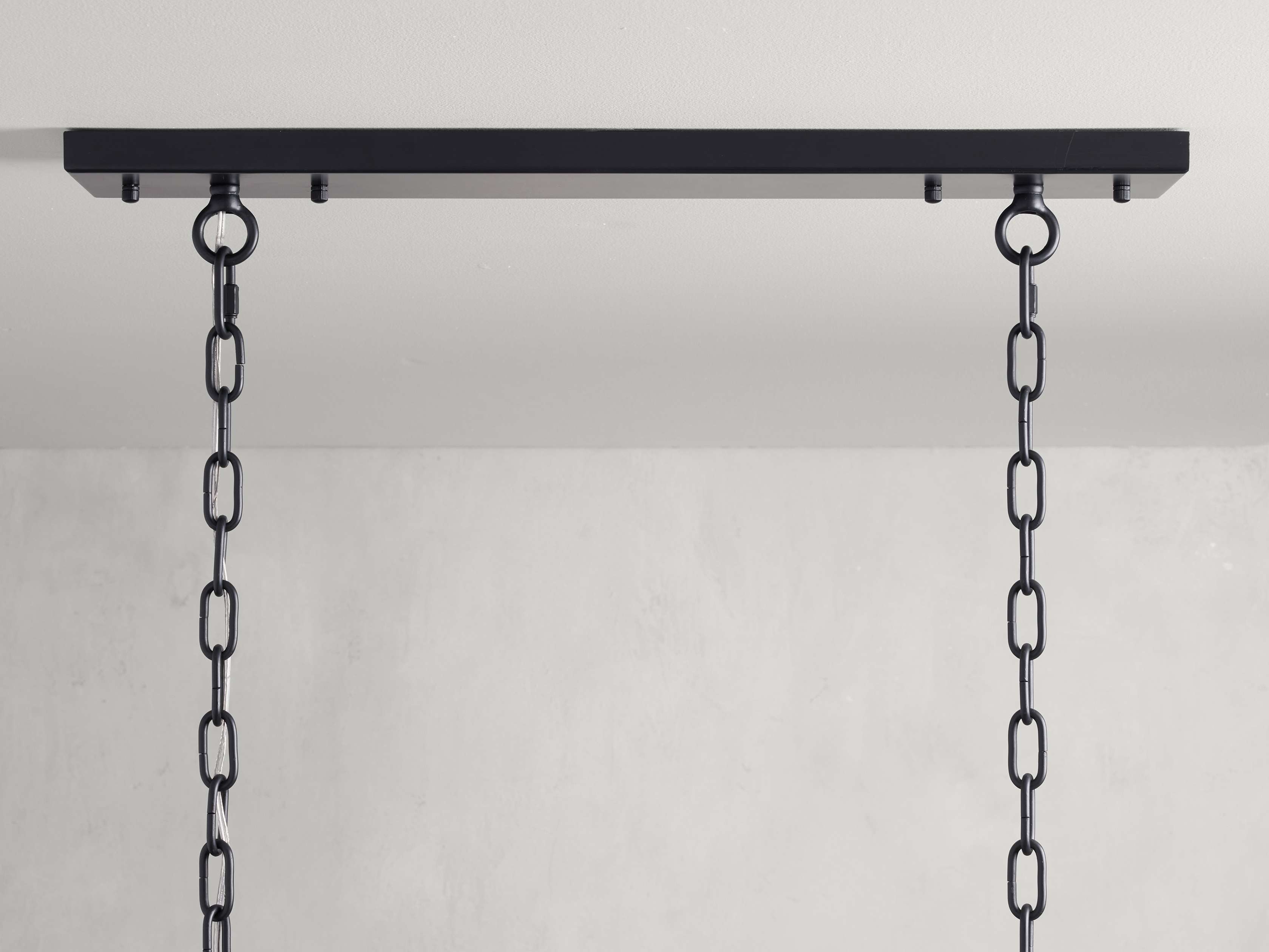 Black Crystal Linear chandelier - Liora Court for dining room view 13