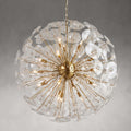 Clear Glass Round chandelier - Celia Wisp for dining room view 1