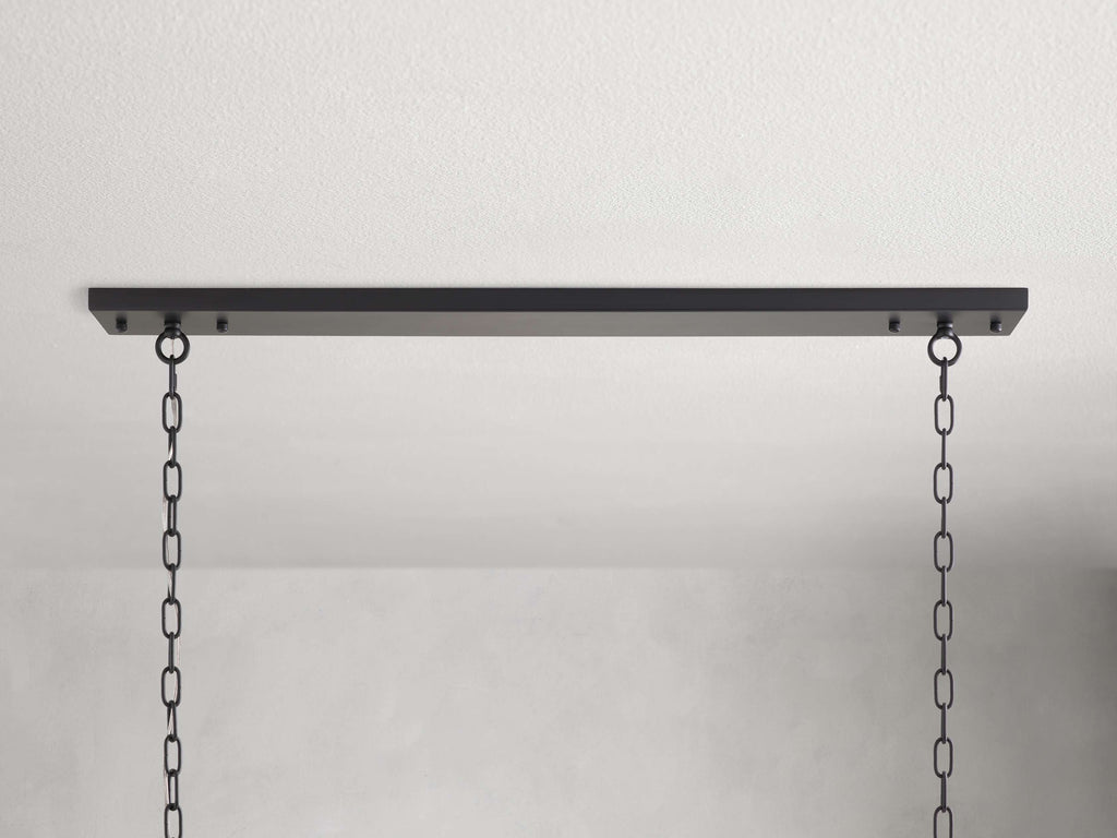 Clear Crystal Linear chandelier - Kestrel Wisp for dining room view 7