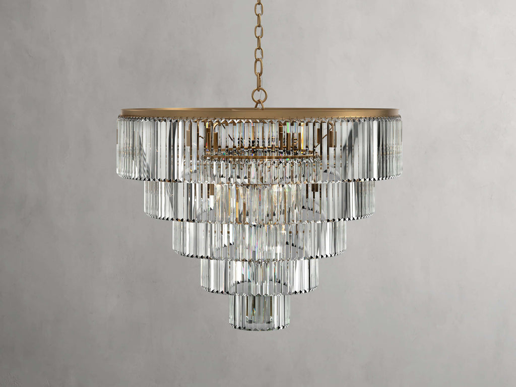 Clear Crystal Tiered chandelier - Ion Wisp for dining room view 8