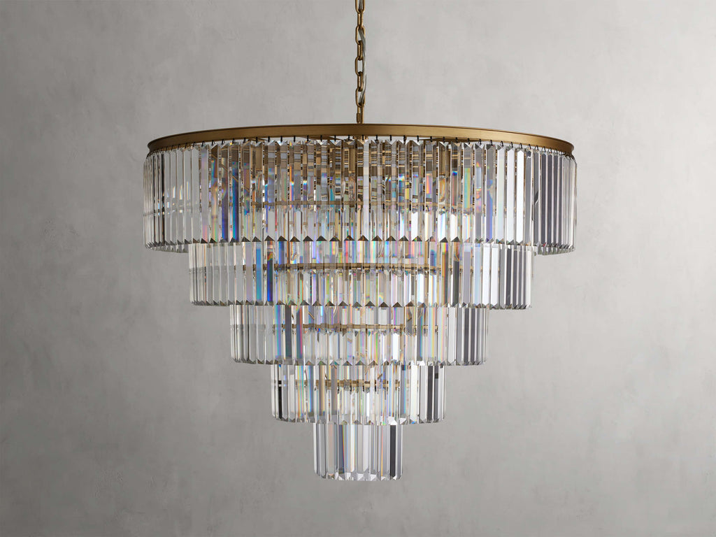 Clear Crystal Tiered chandelier - Ion Wisp for dining room view 7