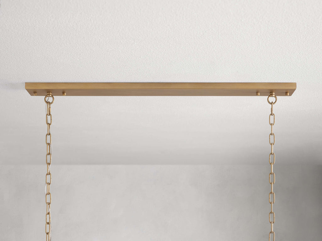 Clear Crystal Linear chandelier - Kestrel Wisp for dining room view 5