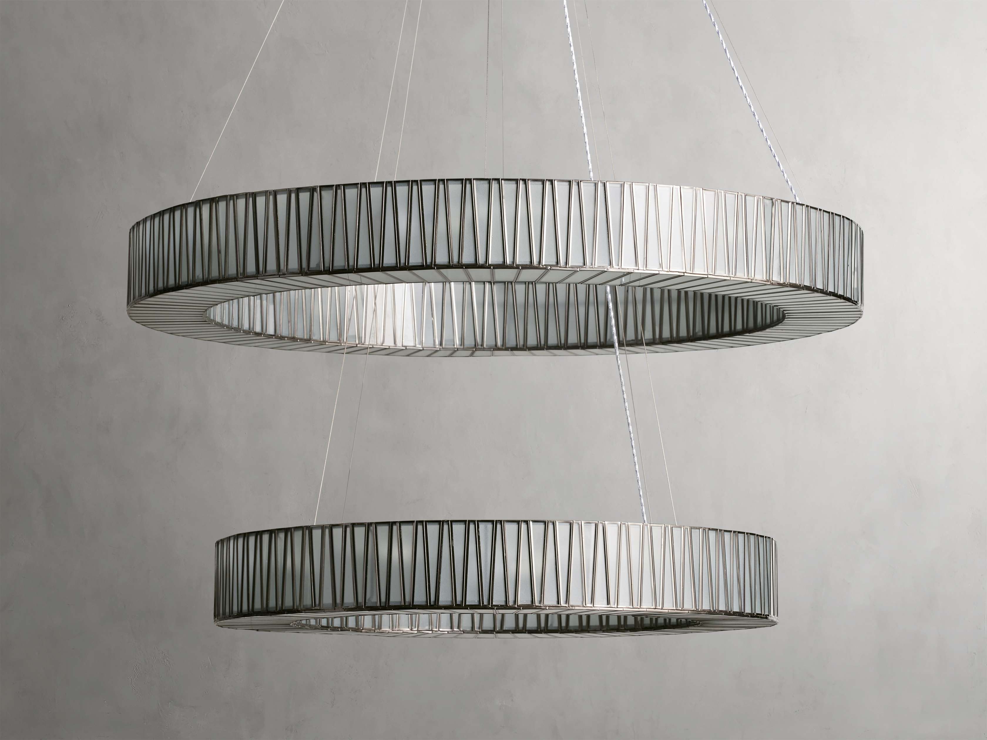 Clear Glass Tiered chandelier - Nico Wisp for dining room view 18