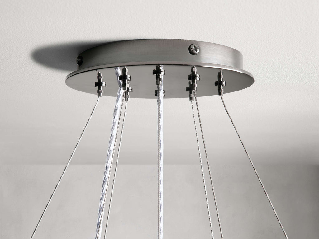 Clear Glass Tiered chandelier - Nico Wisp for dining room view 20