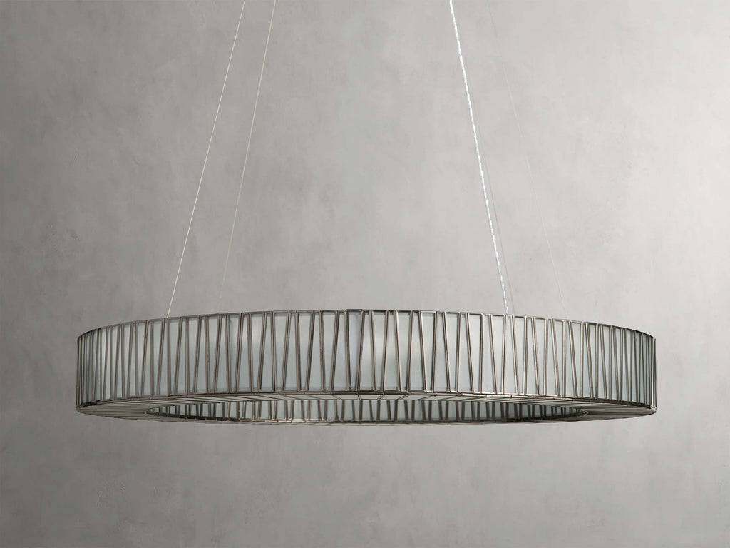 Black Glass Round chandelier - Elara Court for dining room view 34