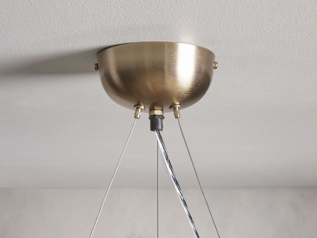 Black Glass Round chandelier - Elara Court for dining room view 4