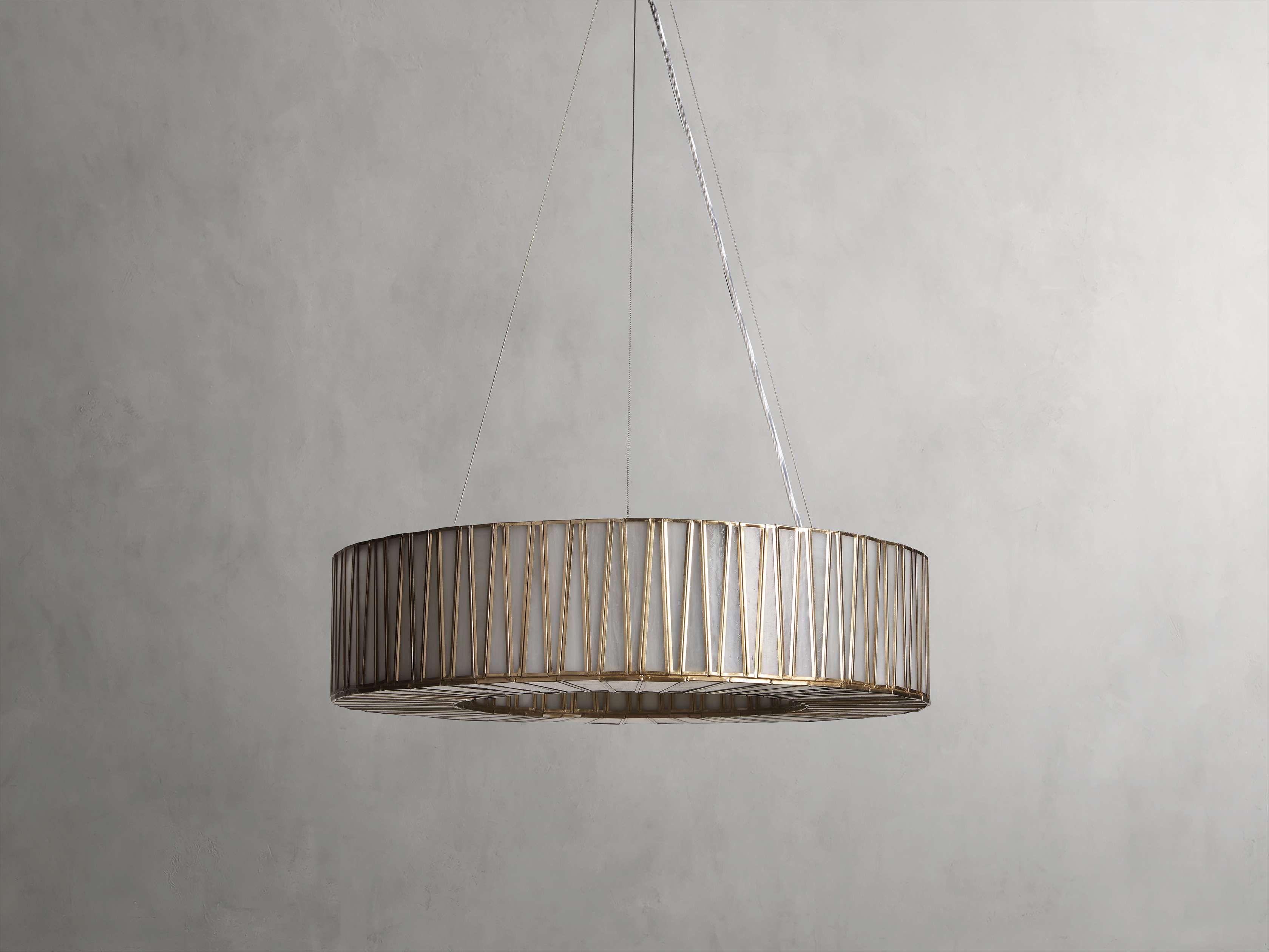 Black Glass Round chandelier - Elara Court for dining room view 2
