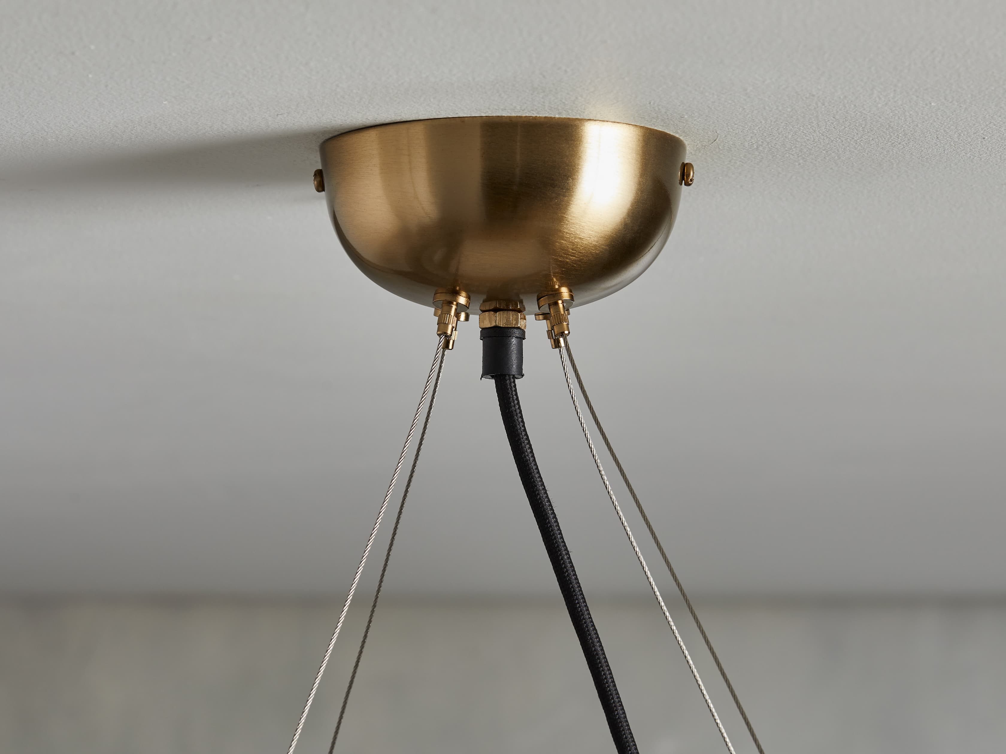 Black Glass Round chandelier - Elara Court for dining room view 5