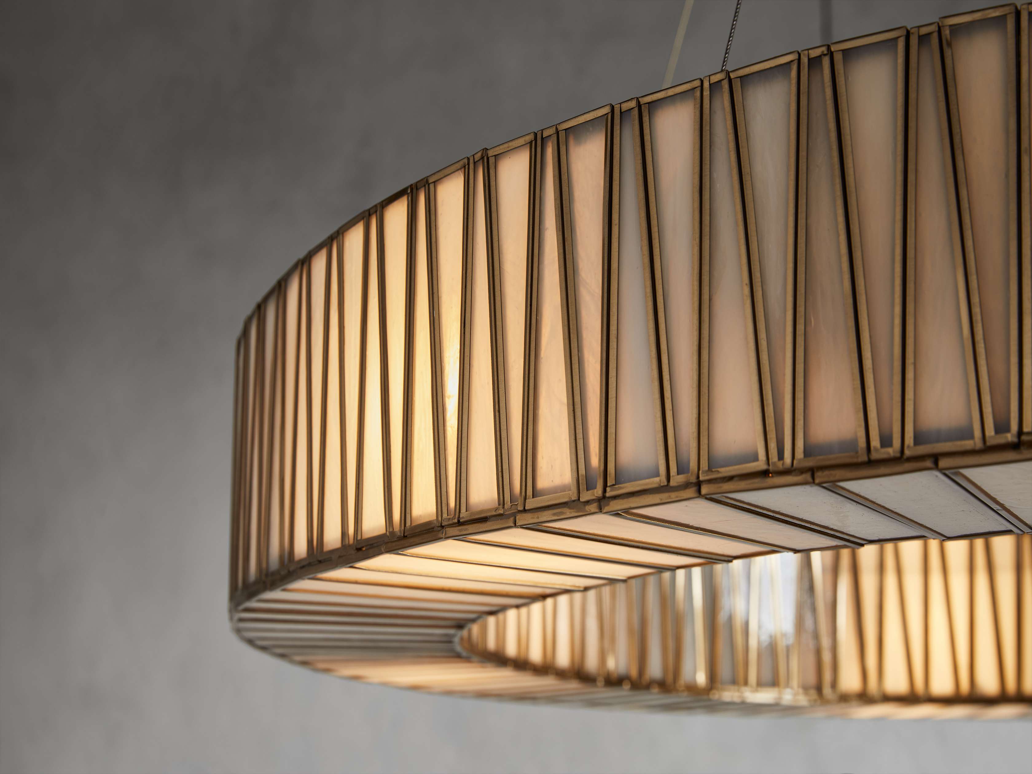 Black Glass Round chandelier - Elara Court for dining room view 16