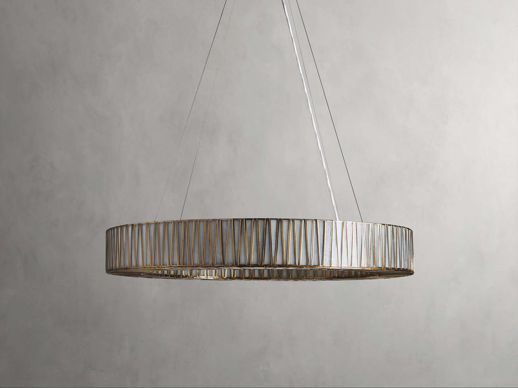 Black Glass Round chandelier - Elara Court for dining room view 17