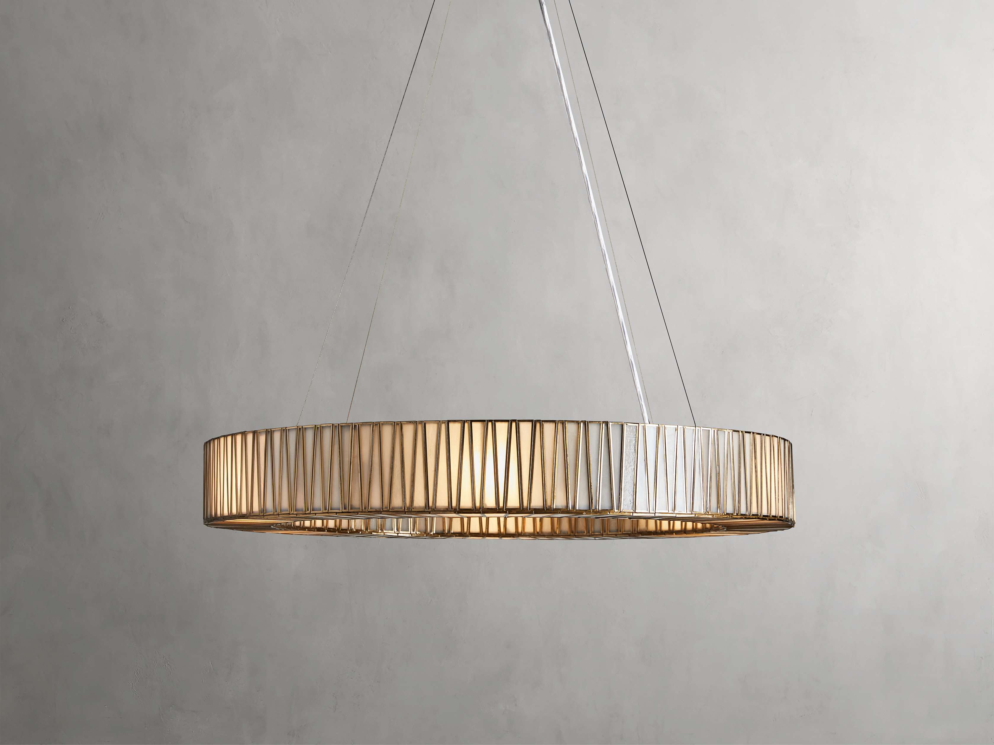 Black Glass Round chandelier - Elara Court for dining room view 18
