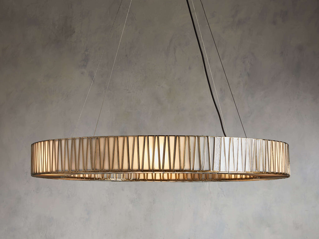 Black Glass Round chandelier - Elara Court for dining room view 19