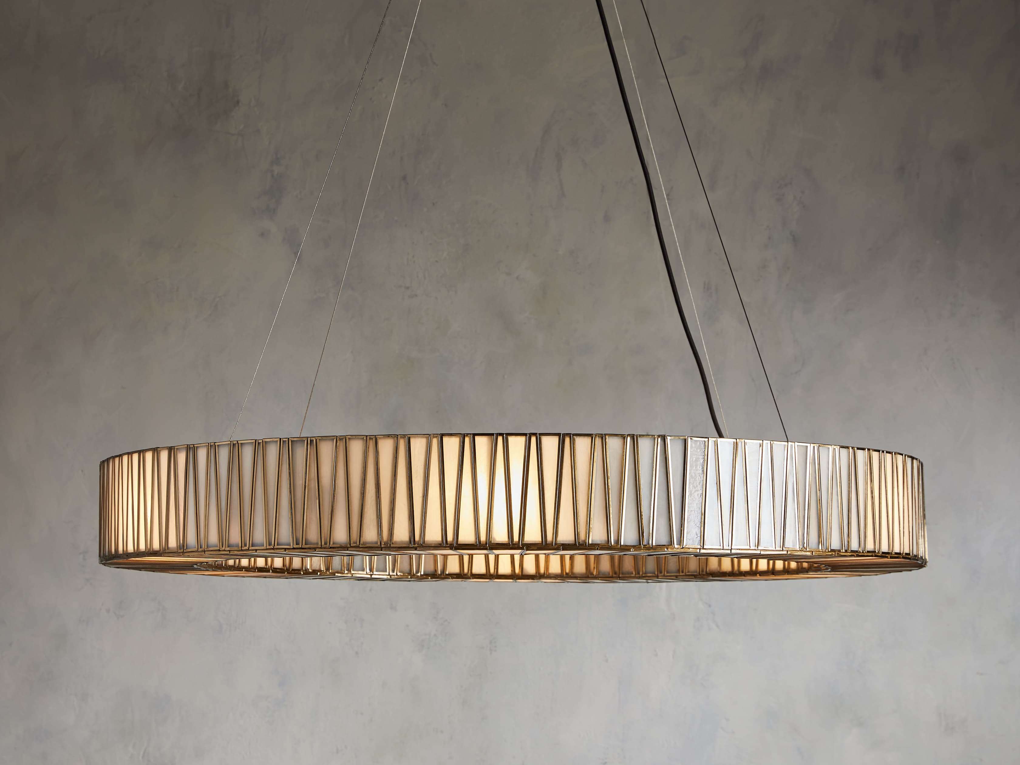 Black Glass Round chandelier - Elara Court for dining room view 19
