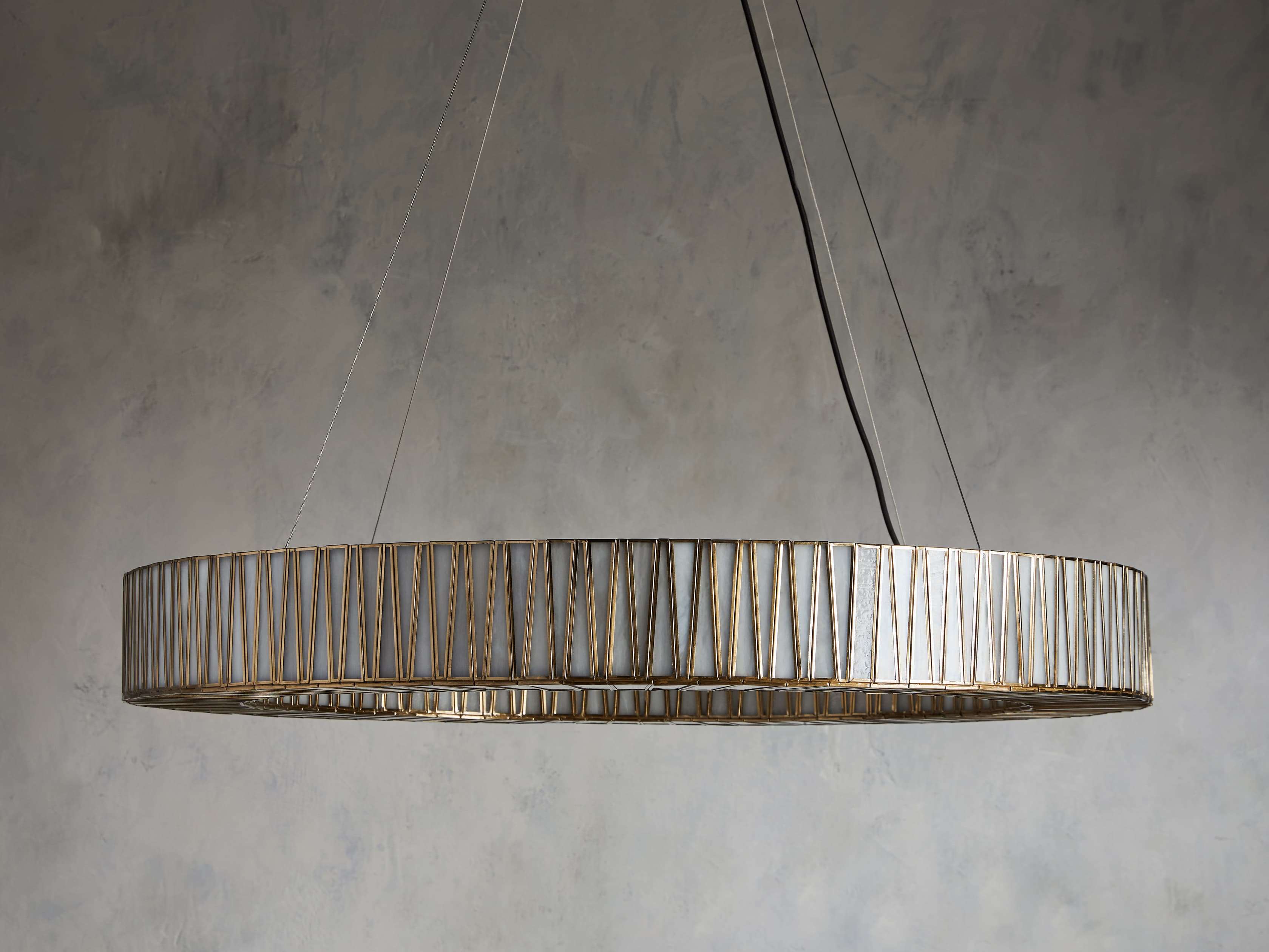 Black Glass Round chandelier - Elara Court for dining room view 15