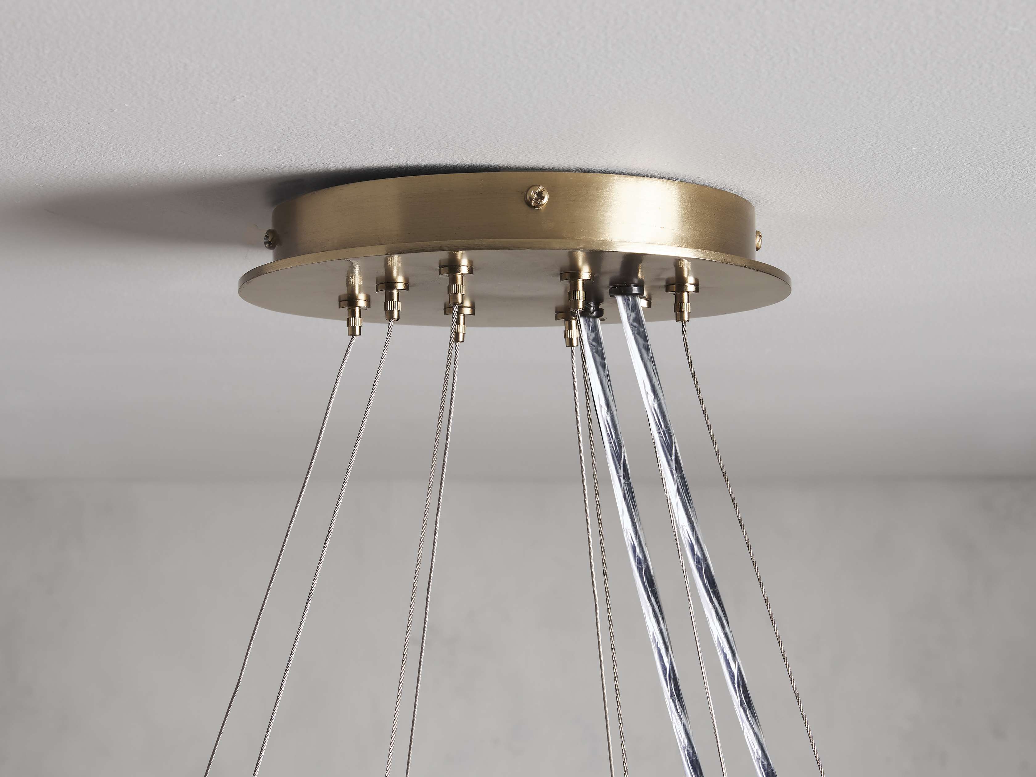 Clear Glass Tiered chandelier - Nico Wisp for dining room view 4