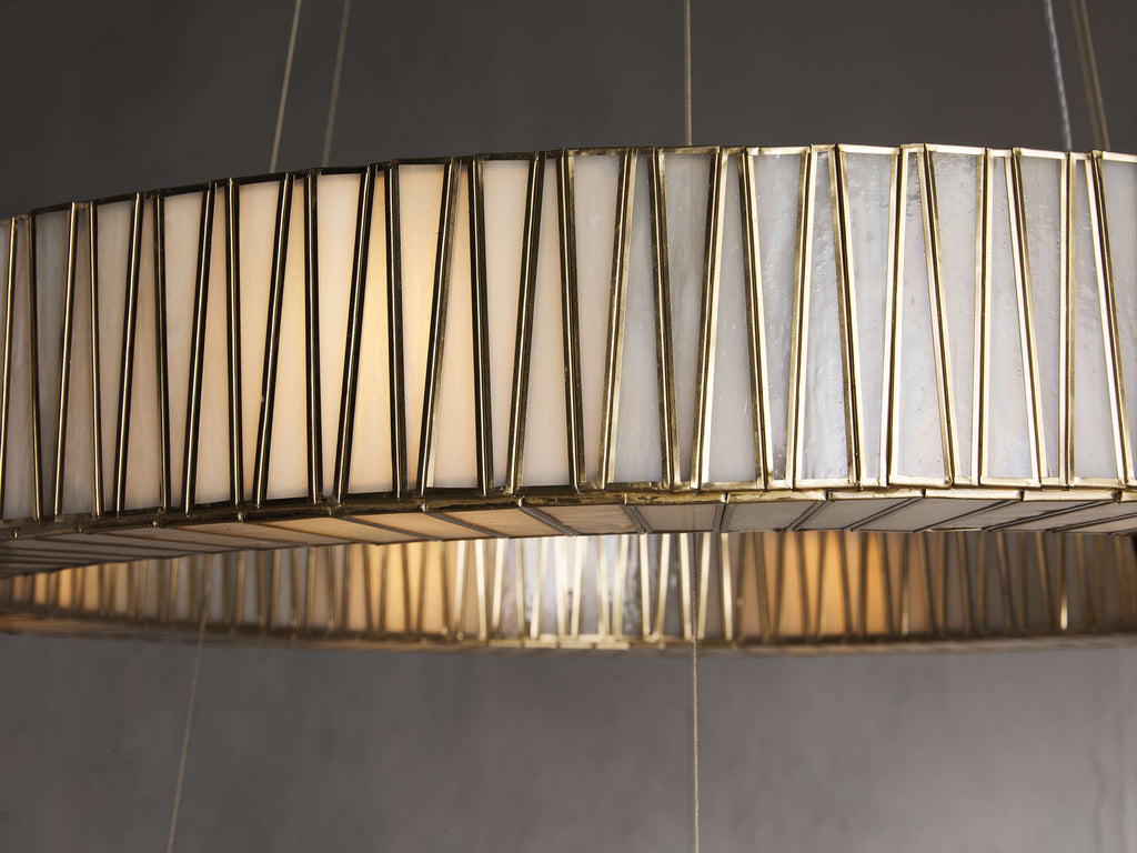 Clear Glass Tiered chandelier - Nico Wisp for dining room view 3