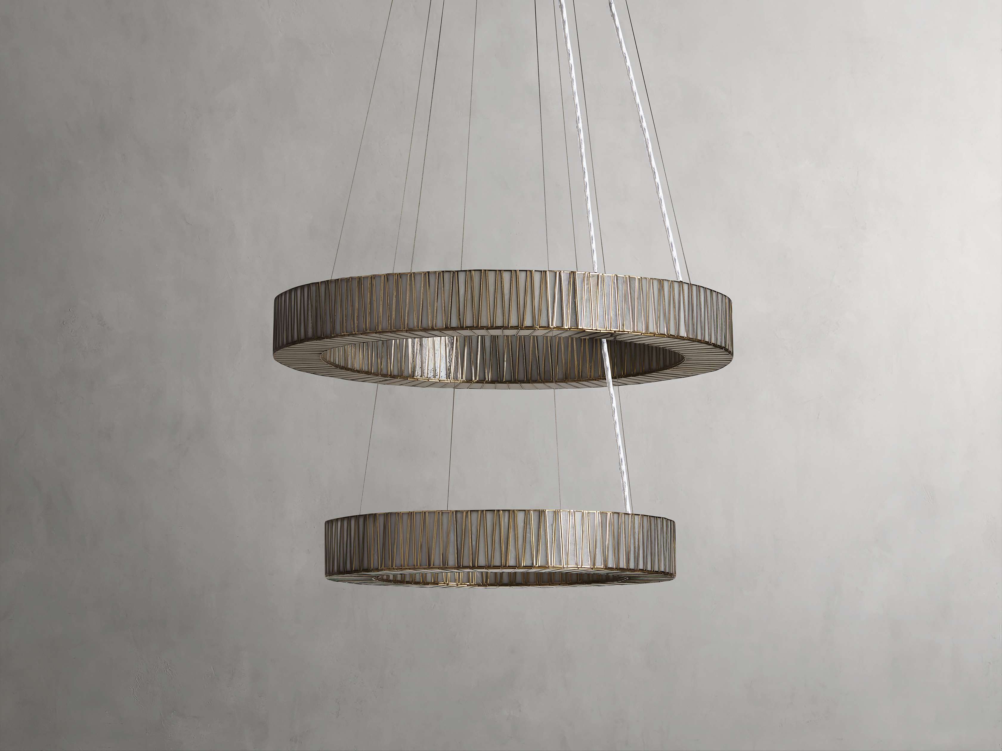 Clear Glass Tiered chandelier - Nico Wisp for dining room view 5