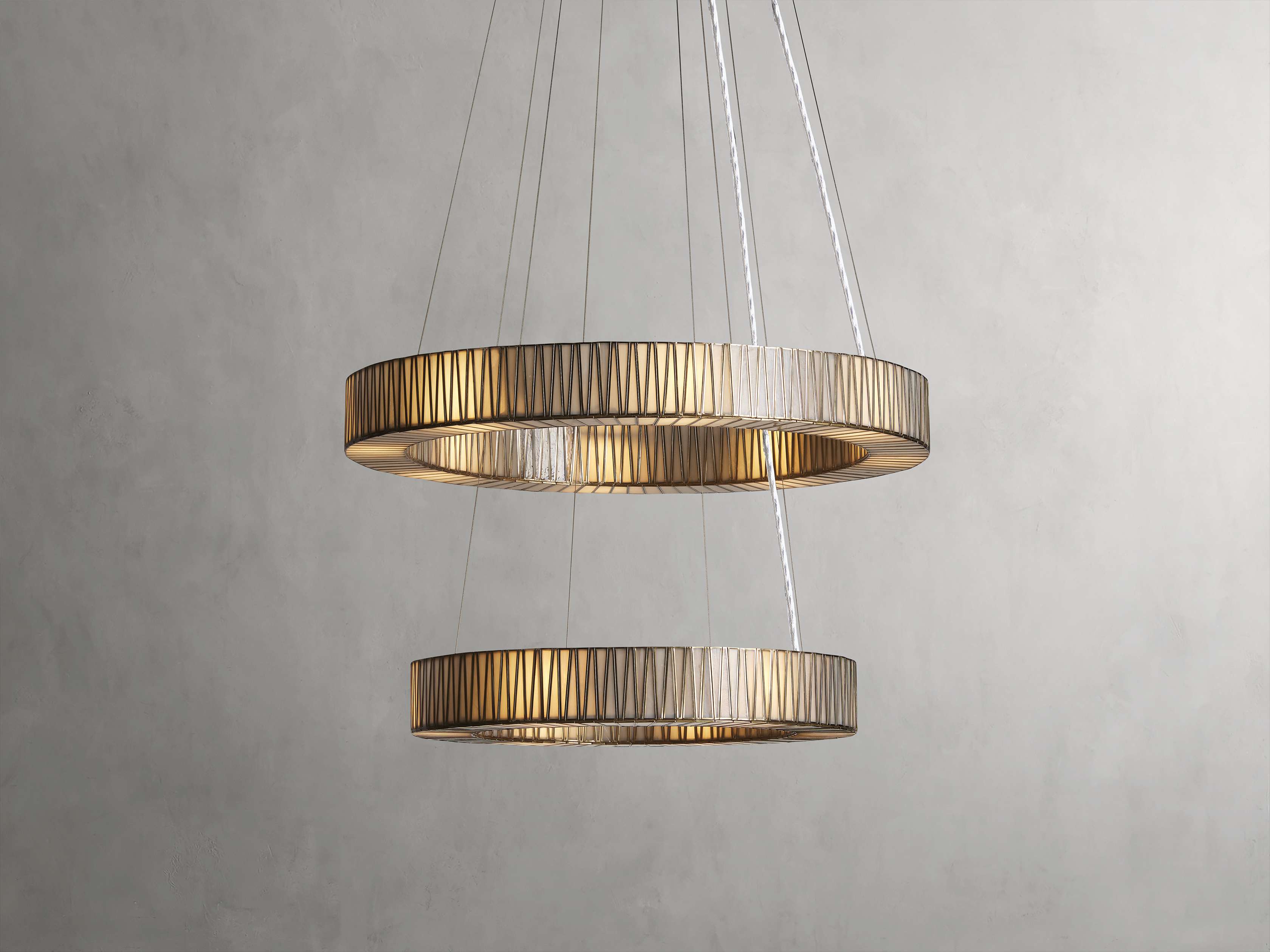 Clear Glass Tiered chandelier - Nico Wisp for dining room view 6