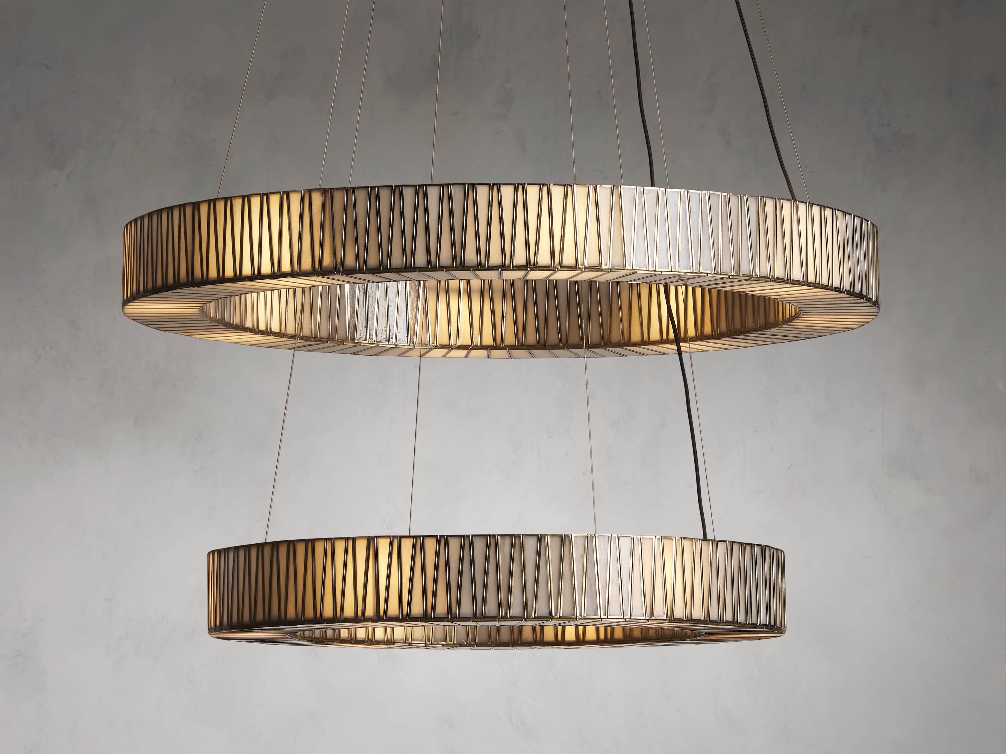 Clear Glass Tiered chandelier - Nico Wisp for dining room view 16