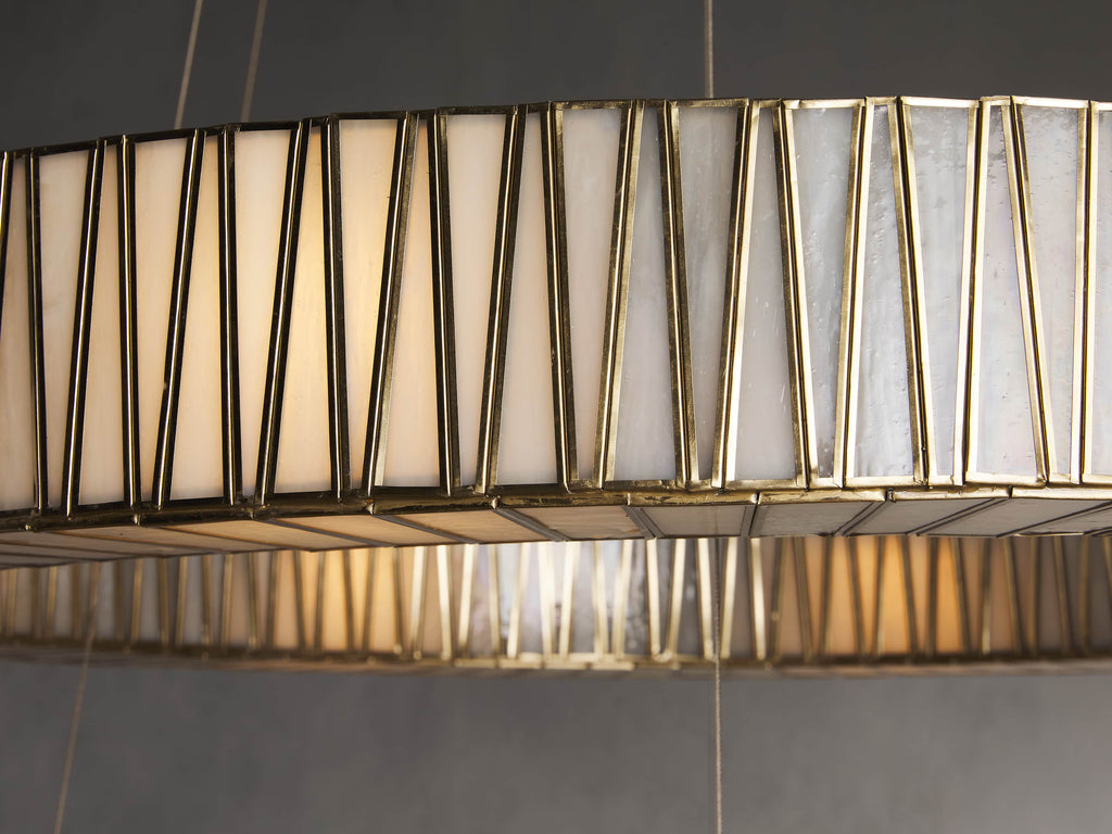 Clear Glass Tiered chandelier - Nico Wisp for dining room view 7