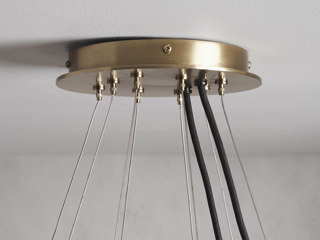 Clear Glass Tiered chandelier - Nico Wisp for dining room view 8