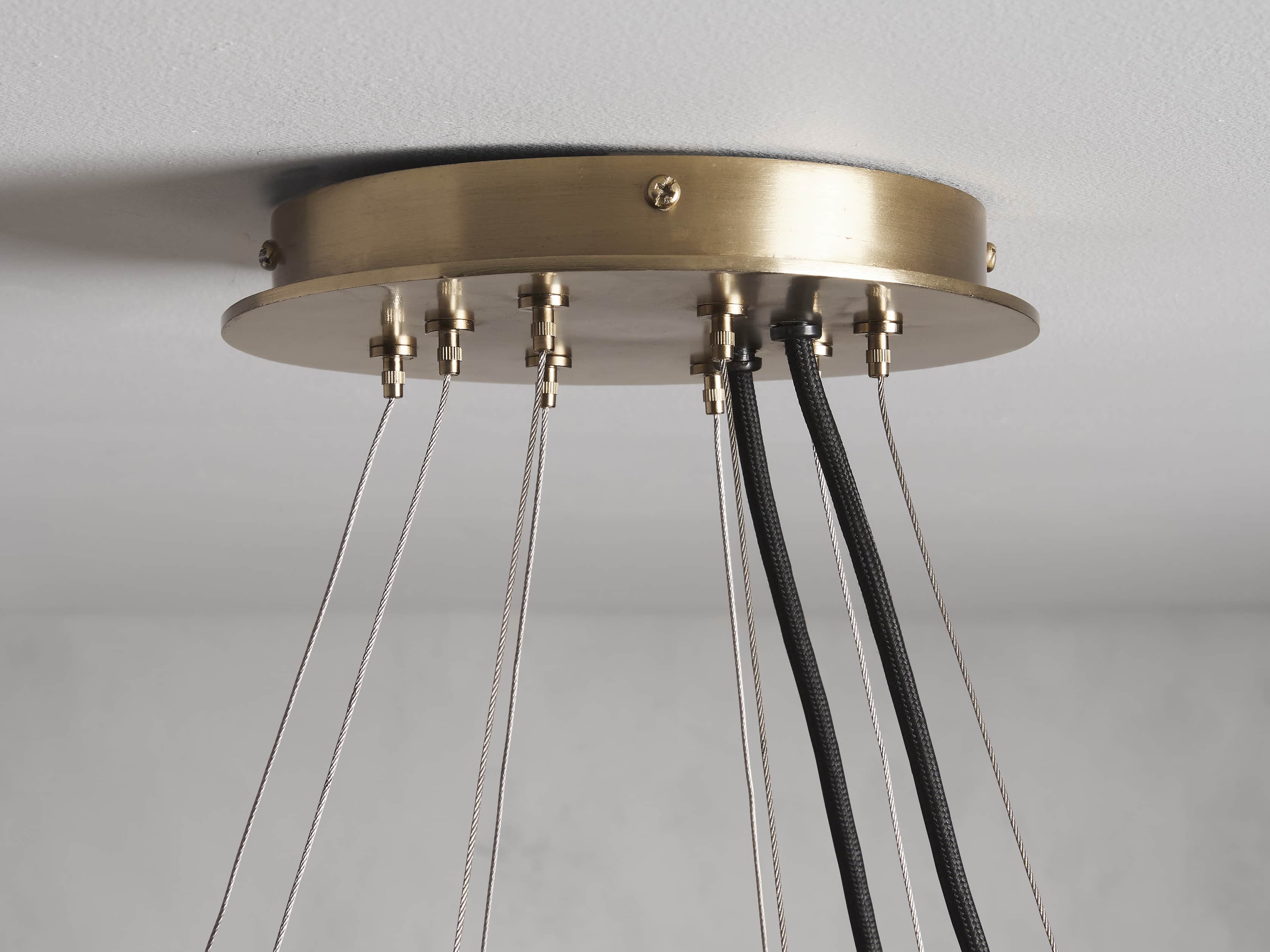 Clear Glass Tiered chandelier - Nico Wisp for dining room view 8
