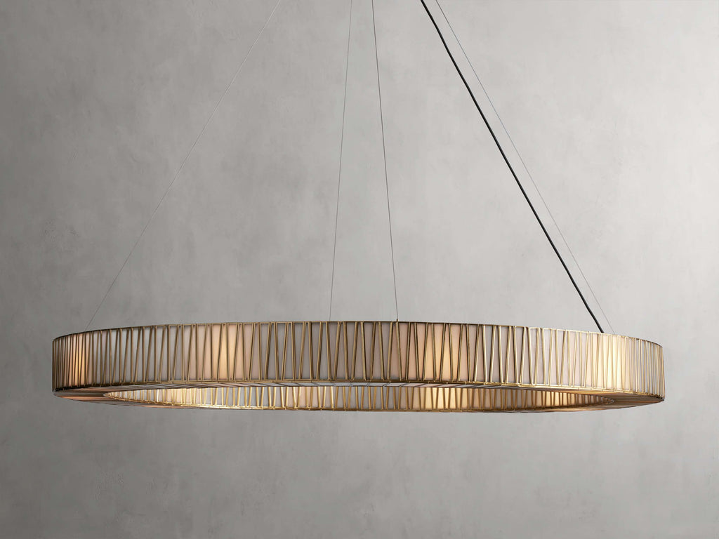 Black Glass Round chandelier - Elara Court for dining room view 27