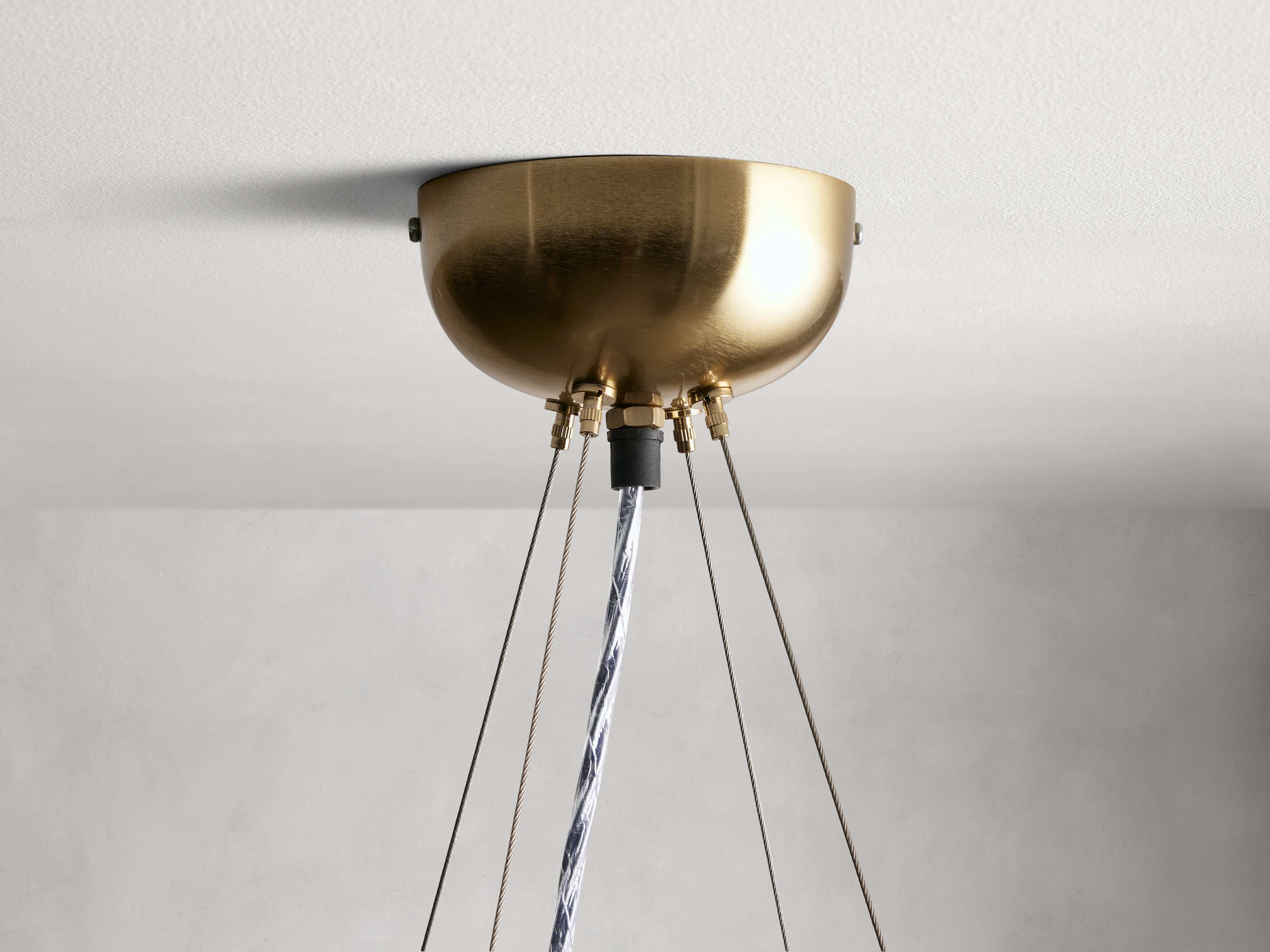 Black Glass Round chandelier - Elara Court for dining room view 9