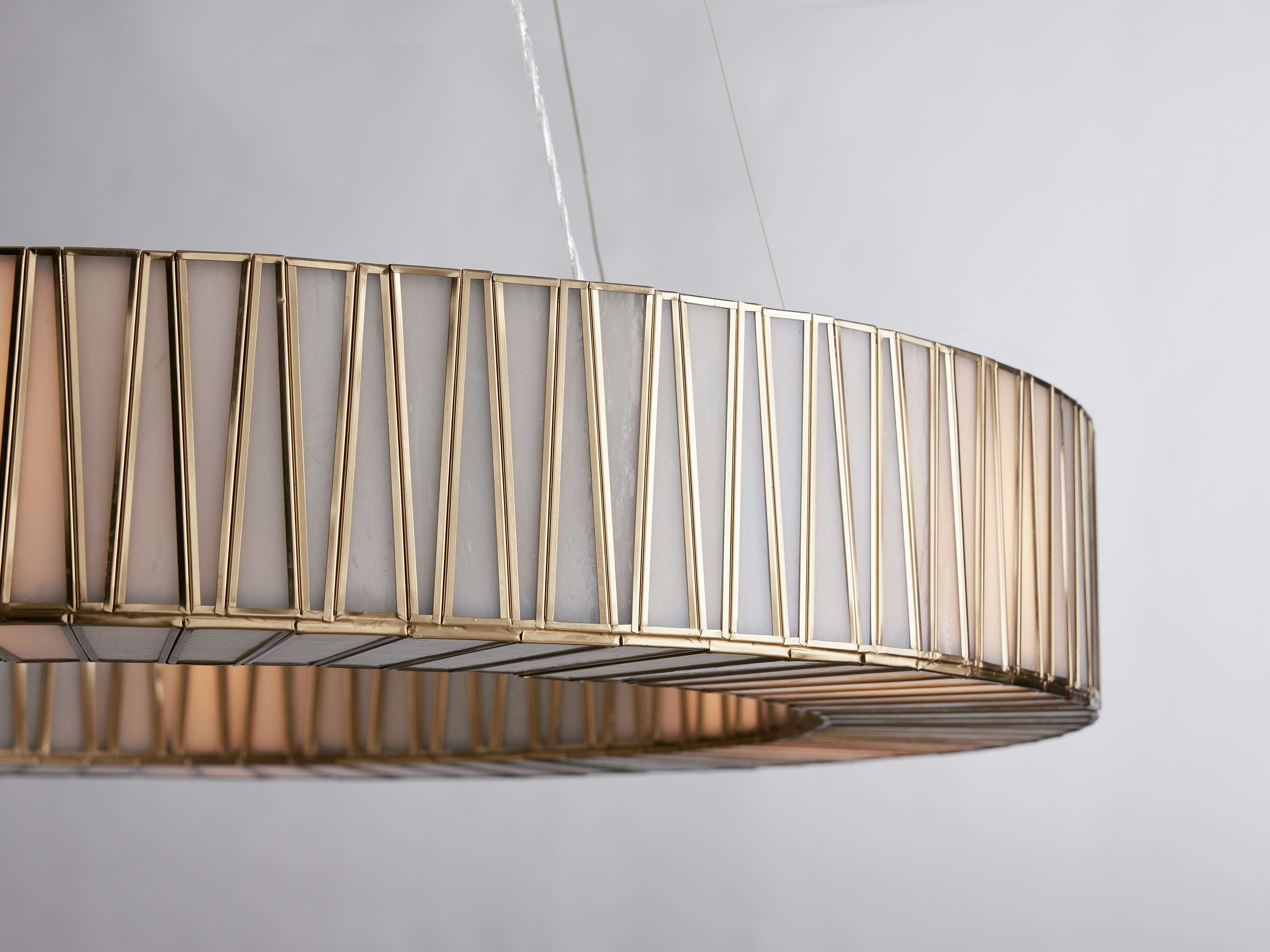 Black Glass Round chandelier - Elara Court for dining room view 8