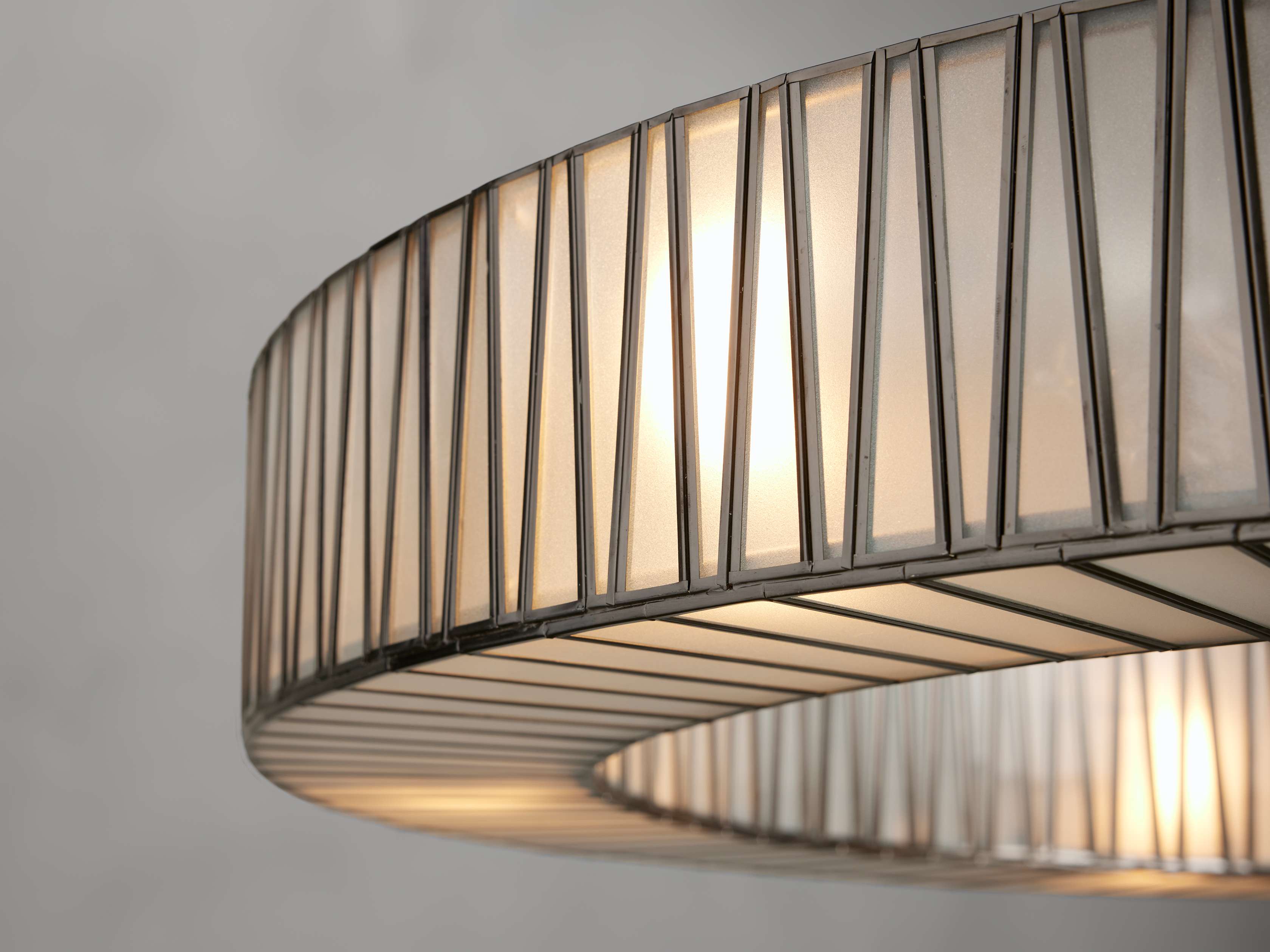 Black Glass Round chandelier - Elara Court for dining room view 32