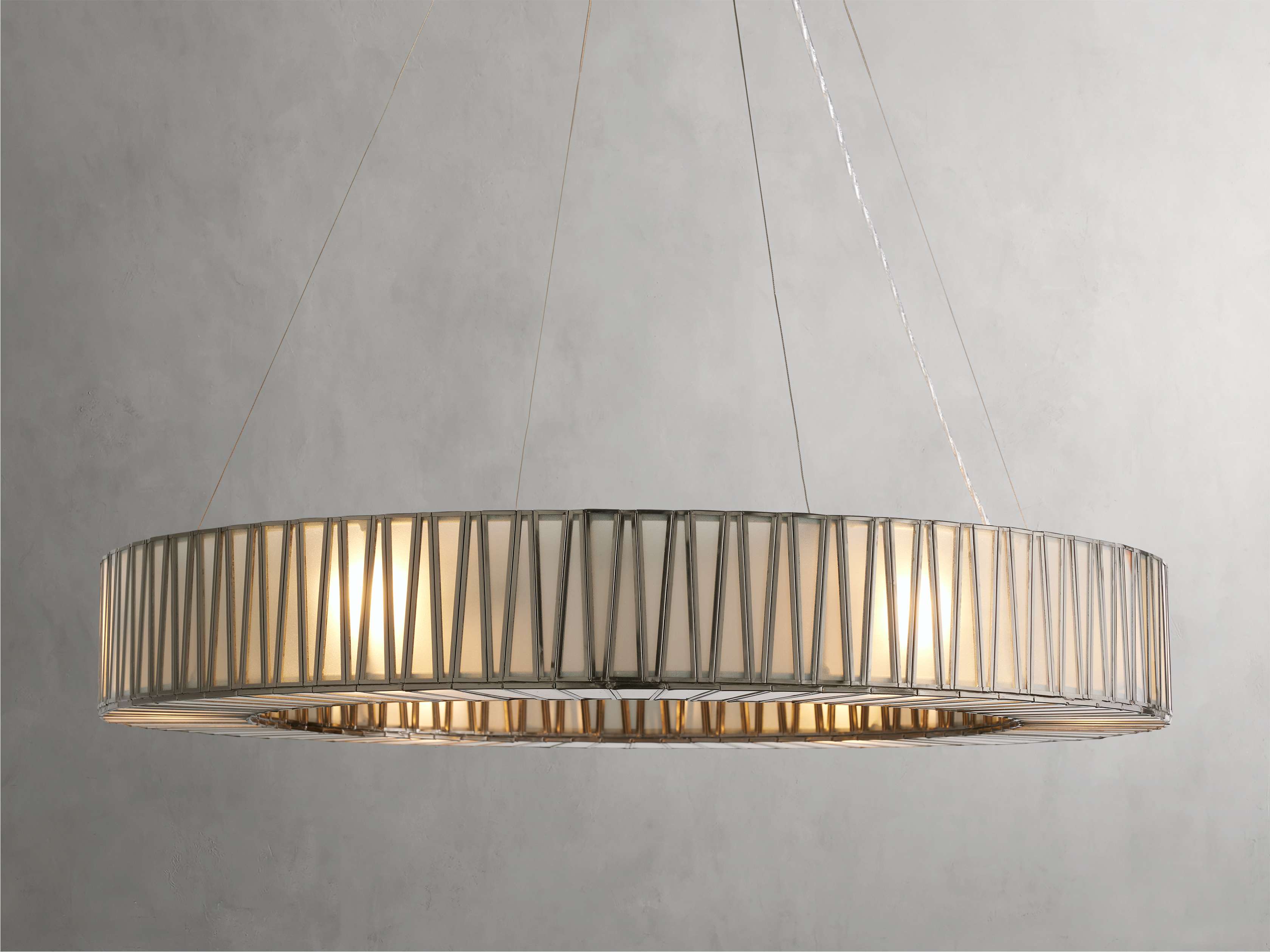Black Glass Round chandelier - Elara Court for dining room view 37