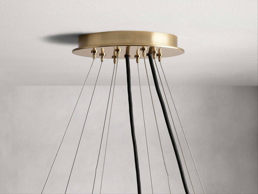 Clear Glass Tiered chandelier - Nico Wisp for dining room view 11