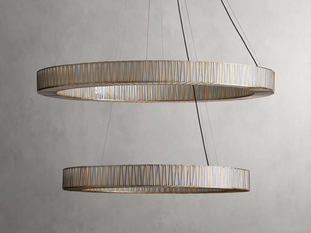 Clear Glass Tiered chandelier - Nico Wisp for dining room view 9