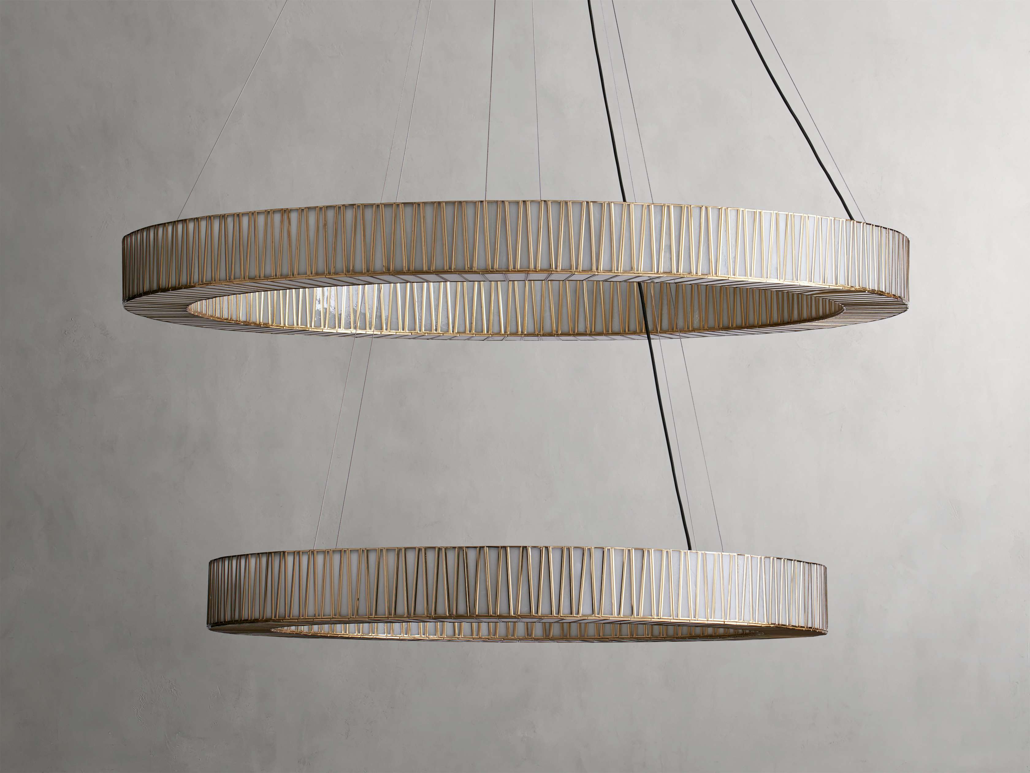 Clear Glass Tiered chandelier - Nico Wisp for dining room view 9