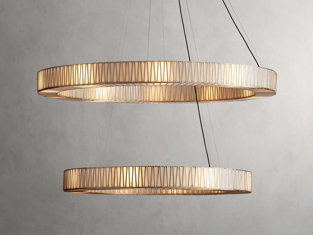 Clear Glass Tiered chandelier - Nico Wisp for dining room view 17