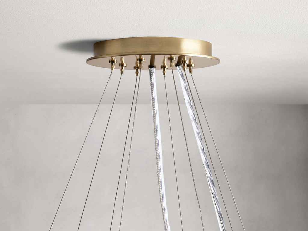 Clear Glass Tiered chandelier - Nico Wisp for dining room view 13