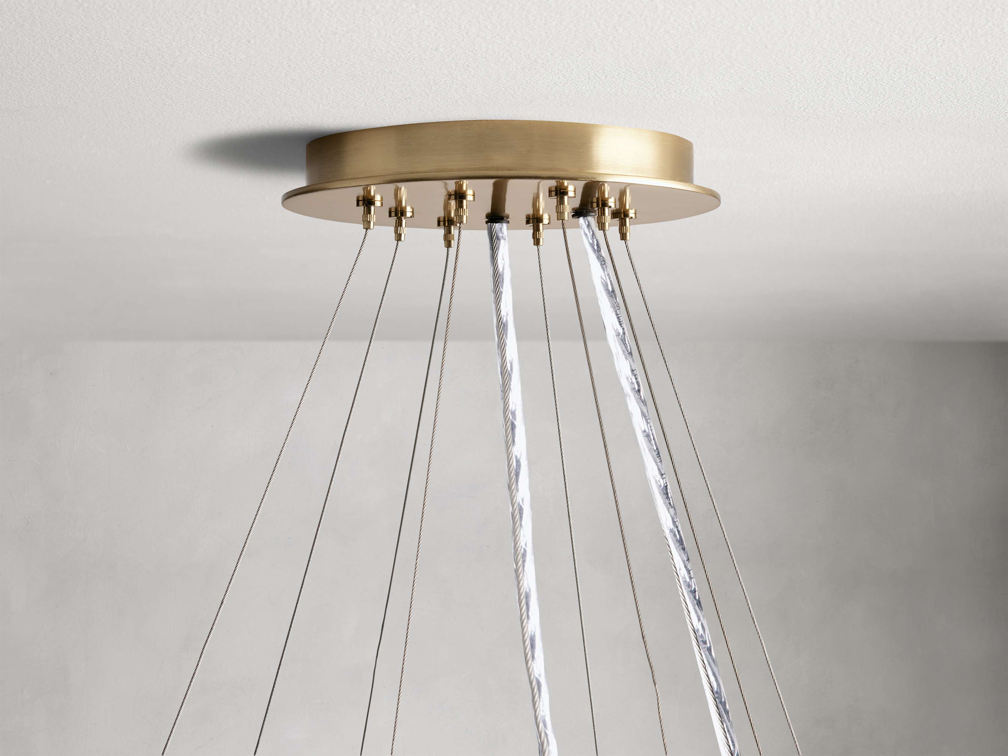 Clear Glass Tiered chandelier - Nico Wisp for dining room view 13