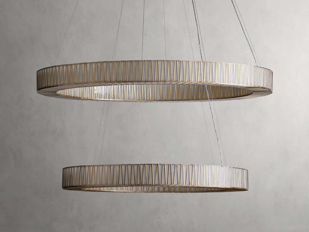 Clear Glass Tiered chandelier - Nico Wisp for dining room view 14