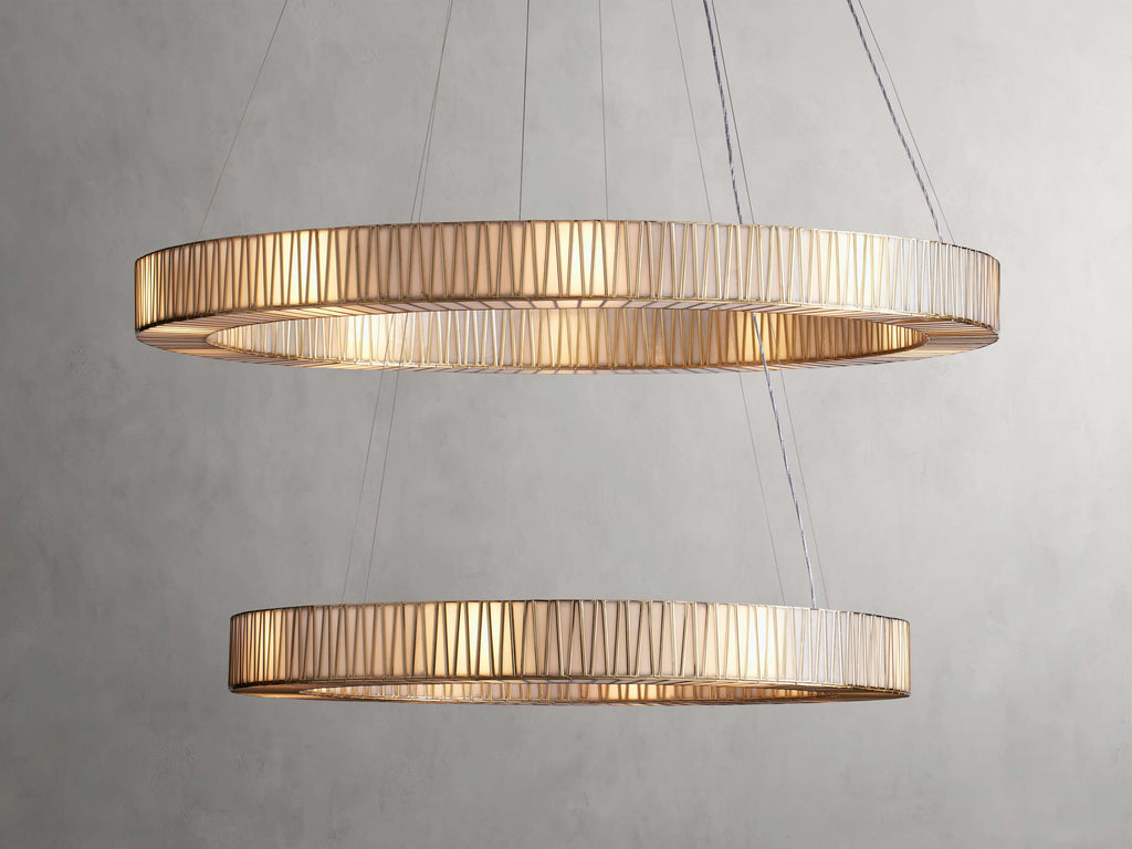 Clear Glass Tiered chandelier - Nico Wisp for dining room view 15
